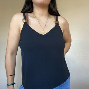 7daywknd Black Strappy Too size Small